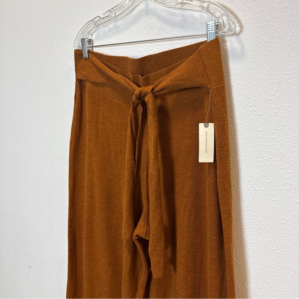 Anthropologie Brown Tie-Front Pants